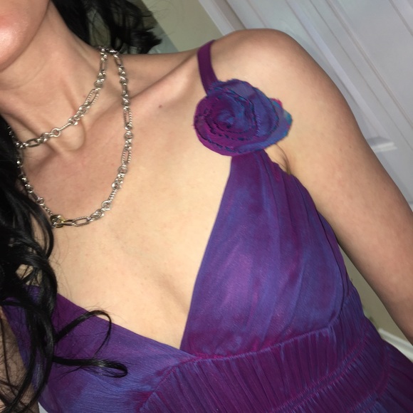 💐100% Silk Fashion Spy Dress w/ Handmade Flowers - Picture 6 of 9